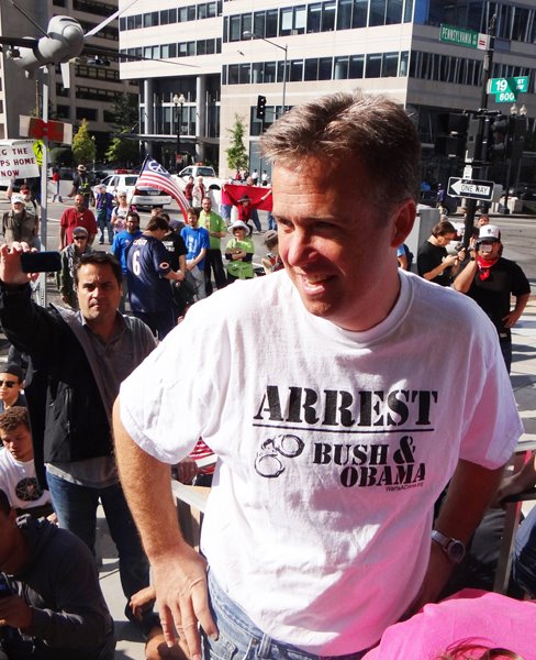 David With Arrest Bush and Obama Shirt